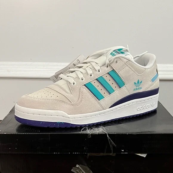 adidas | Shoes | Nib Adidas Forum 84 Low Adv Retro Colors Teal Purple Beige  Sz 5 | Poshmark